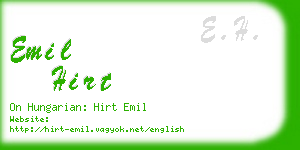 emil hirt business card